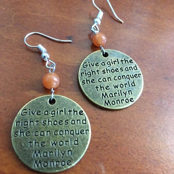 Jewelry - Brass & Orange earrings